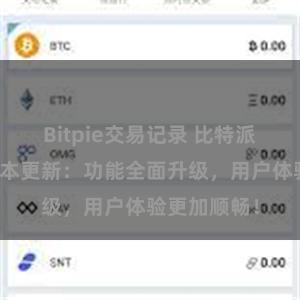 Bitpie交易记录 比特派钱包最新版本更新：功能全面升级，用户体验更加顺畅！