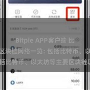 Bitpie APP客户端 比特派钱包支持的区块链网络一览: 包括比特币、以太坊等主要区块链项目