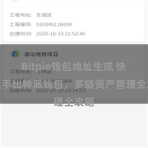 Bitpie钱包地址生成 快速上手比特派钱包，多链资产管理全攻略