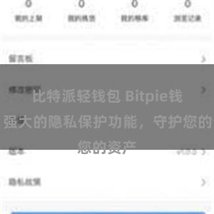 比特派轻钱包 Bitpie钱包：强大的隐私保护功能，守护您的资产