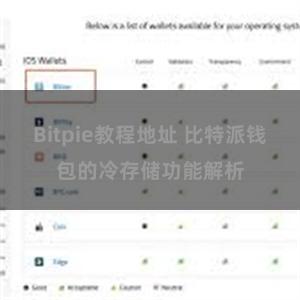 Bitpie教程地址 比特派钱包的冷存储功能解析