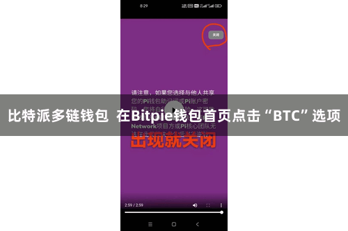 比特派多链钱包  在Bitpie钱包首页点击“BTC”选项